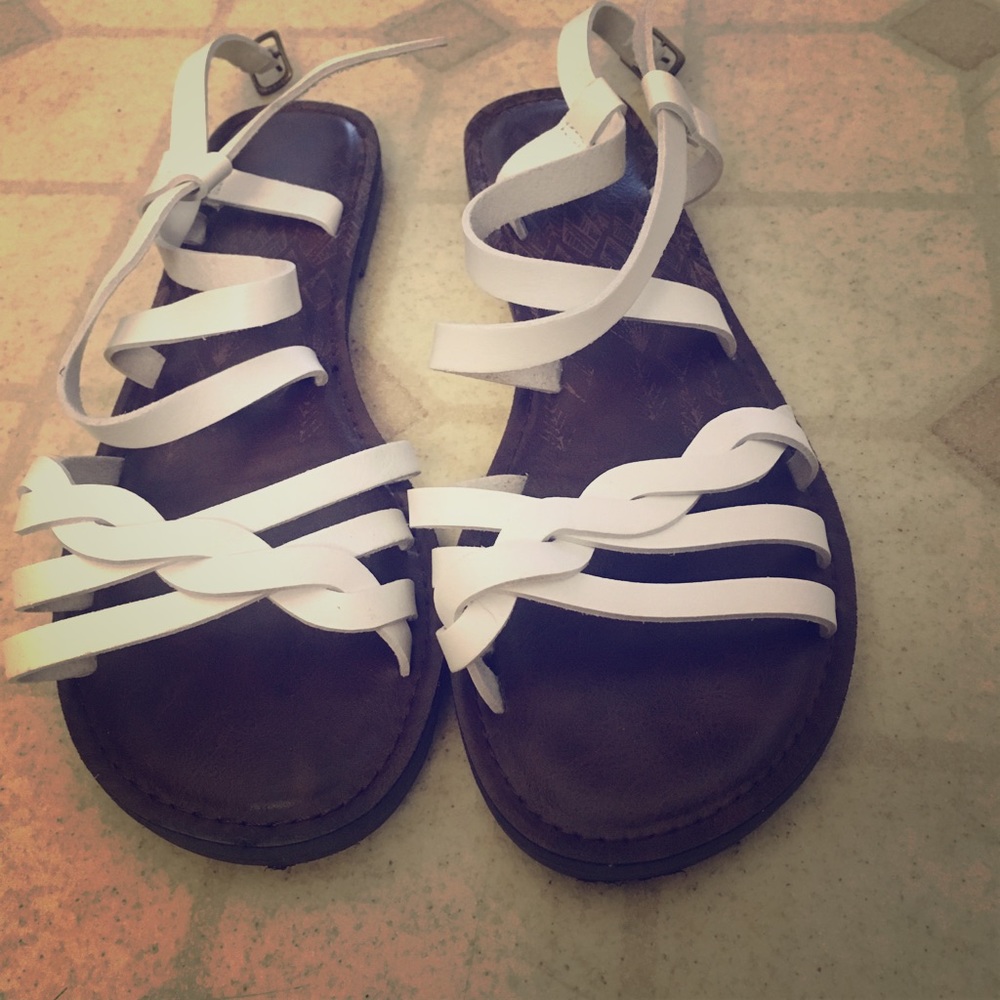 White sandals